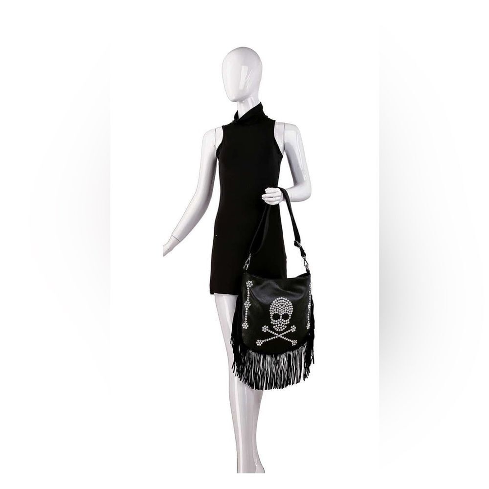 Jolly Roger Fringe Skull Handbag